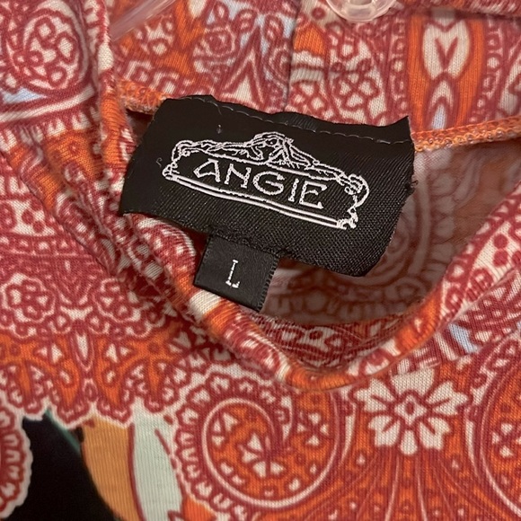 ANGIE Vintage Floral Sleeveless Short Dress / 100% Rayon / Large - Picture 3 of 5